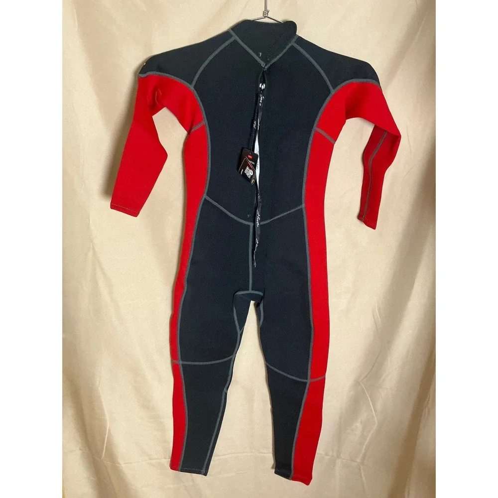 Hevto Wetsuit Youth Size 12 Black Red New 3mm Neoprene Full Body Long Sleeve